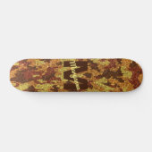 Herfst Camouflage Glitter Sinaasappel Jacht Camo Skateboard (Horizontaal)
