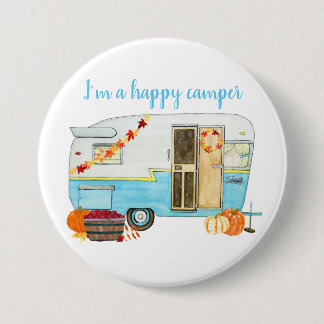 Herfst Camping Trailer Ronde Button 7,6 Cm