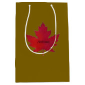 Herfst Canada Maple Leaf Gift Bag Medium Cadeauzakje (Voorkant)
