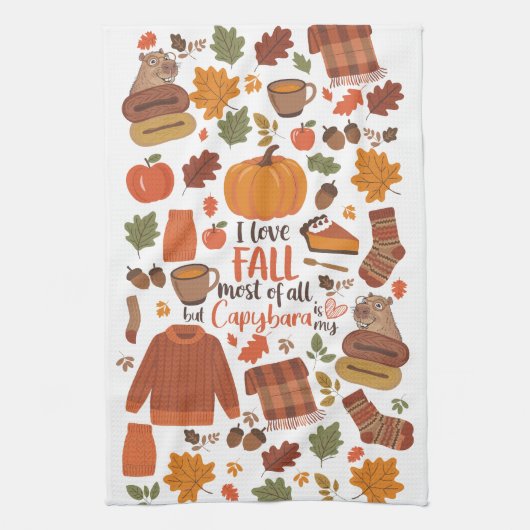  Herfst Capybara Handdoek (Verticaal)