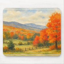 Herfst Catskill Bergen Waterverf Landschap