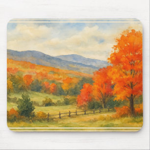 Herfst Catskill Bergen Waterverf Landschap Muismat