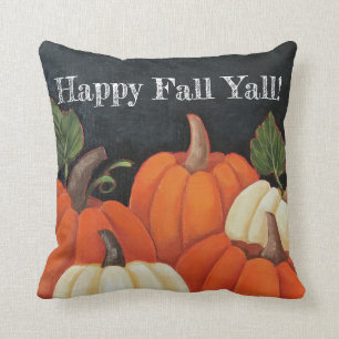 "Herfst Chalkboardpompoenen" Gepersonaliseerd Sier Kussen