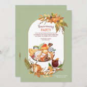 Herfst Cheeseboard Invitation Kaart (Voorkant / Achterkant)