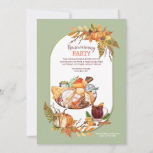 Herfst Cheeseboard Invitation Kaart