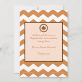 Herfst Chevron Pattern Baby shower Uitnodiging (Achterkant)