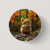 Herfst Chipmunk Button (Voorkant)