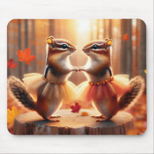 Herfst Chipmunks dansen Muismat