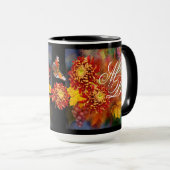 Herfst Chrysanthemums Monogram Mok (Voorkant rechts)