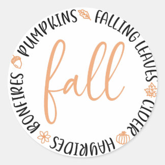 Herfst Cirkel Ronde Sticker