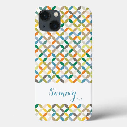 Herfst cirkelblad grafische vormaanduiding Case-Mate iPhone case (Achterkant)