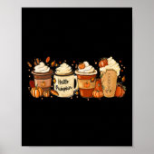 Herfst Coffee Pumpkin Spice Latte Drink herfst dan Poster (Voorkant)