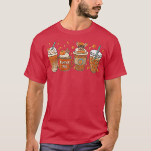 Herfst Coffee Pumpkin Spice Latte Iced Autumn Chih T-shirt
