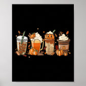 Herfst Coffee Pumpkin Spice Latte Warm Cozy Aut Poster (Voorkant)