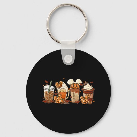 Herfst Coffee Pumpkin Spice Latte Warm Cozy Aut Sleutelhanger (Voorkant)