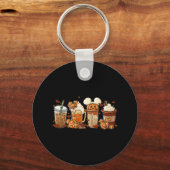 Herfst Coffee Pumpkin Spice Latte Warm Cozy Aut Sleutelhanger (Voorkant)