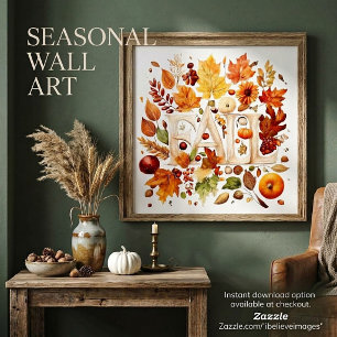 Herfst collage poster