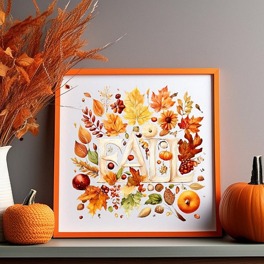 Herfst collage poster