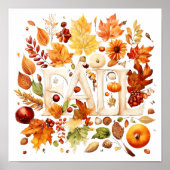 Herfst collage poster (Voorkant)