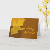 Herfst Colour Block Happy herfst Kaart (Gele Bloem)