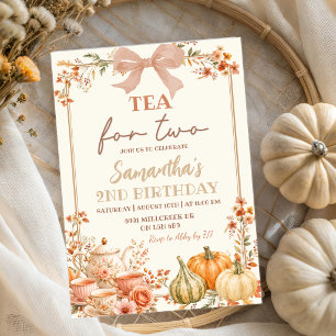 Herfst Coquette Thee Voor Twee Tweede Verjaardag  Kaart