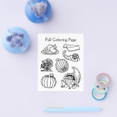 Herfst Cornucopia Kleurpagina Flyer (Enkel)