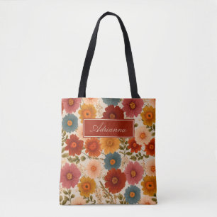 Herfst Cottagecore Bloemen Draagtas
