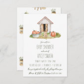 Herfst Cottcore Chicken Coop Garden Baby shower Kaart (Voorkant / Achterkant)