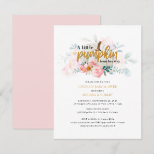 Herfst Couples Little Pumpkin Girl Baby shower Kaart