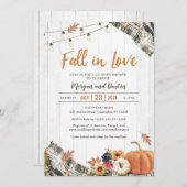 Herfst Couples Shower Invitation - Herfst in liefd Kaart (Voorkant / Achterkant)