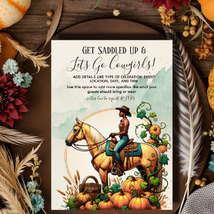 Herfst Cowgirl Kaart
