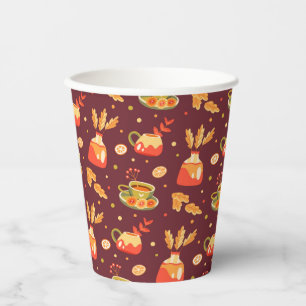 herfst Cozy Pumpkin-pice Paper Cups Papieren Bekers