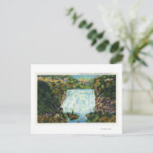 Herfst Creek Gorge Uitzicht, Ithaca Herfst Scene Briefkaart (Staand voorkant)