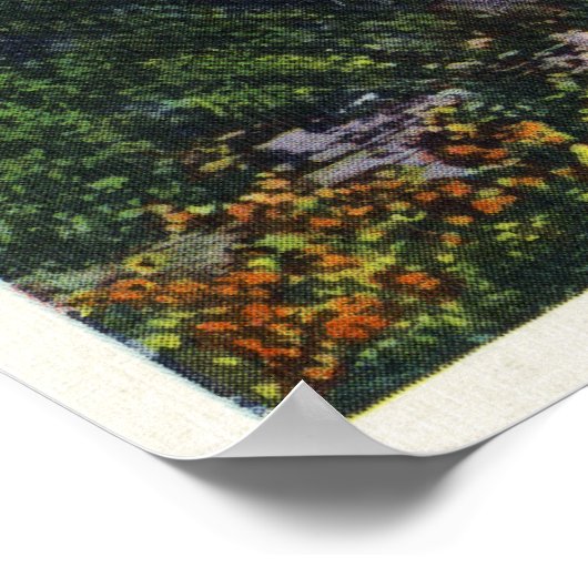 Herfst Creek Gorge Uitzicht, Ithaca Herfst Scene Poster (Hoek)