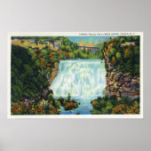 Herfst Creek Gorge Uitzicht, Ithaca Herfst Scene Poster (Voorkant)