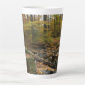 Herfst Creek met reflectie op Laurel Hill Park Latte Mok (Voorkant)