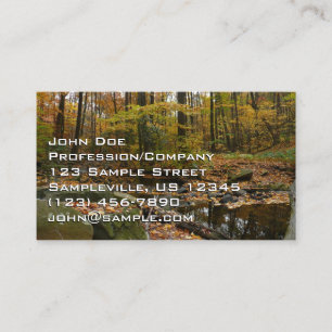 Herfst Creek met reflectie op Laurel Hill Park Visitekaartje
