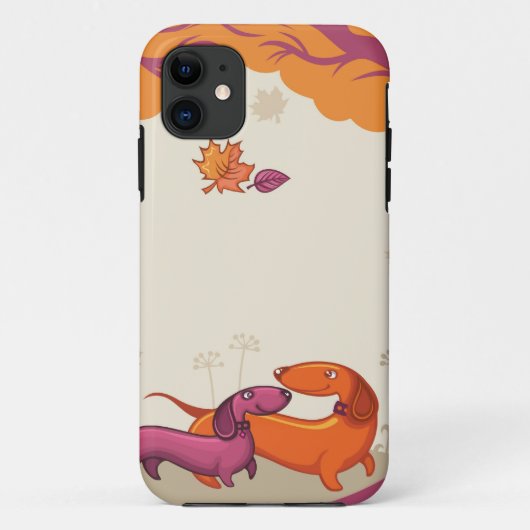 Herfst Dachshonden Case-Mate iPhone Case (Achterkant)