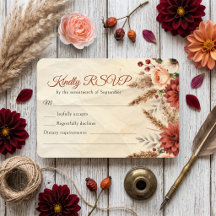 Herfst Dahlia Bourgondië Pampas Gras Boho Bruiloft