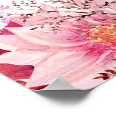 Herfst Dahlia en Pumpkin Wedding Welcome Poster (Hoek)