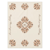 Herfst damast monogram classy tafelkleed (Voorkant)
