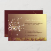 Herfst Dandelion Field Wedding RSVP Card (Voorkant / Achterkant)