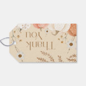 Herfst Dank Je Kaart Pompoen Fall Boho Cadeaulabel (Achterkant Horizontaal)