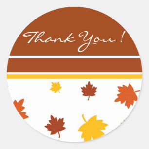 Herfst dank je! -Sticker Ronde Sticker
