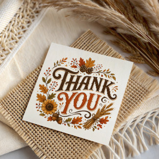 Herfst Dank Je Wel Thanksgiving Kaart