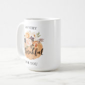 Herfst Dankbaar voor u Thanksgiving Gift Mok (Voorkant links)