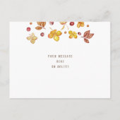 Herfst Dankbare Foto   Briefkaart (Achterkant)