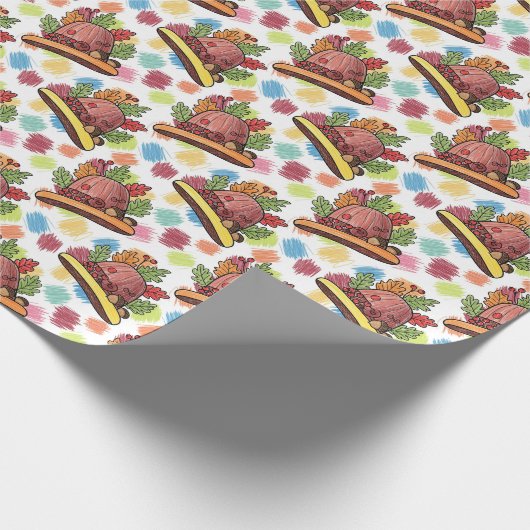 Herfst Dankdag Noot Cadeaupapier (Hoek)
