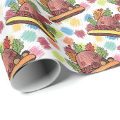 Herfst Dankdag Noot Cadeaupapier (Rol Hoek)