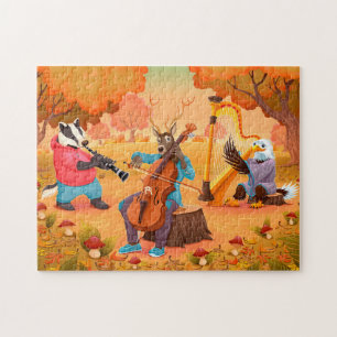 Herfst Das Hert Arend Muziek Thanksgiving Legpuzzel